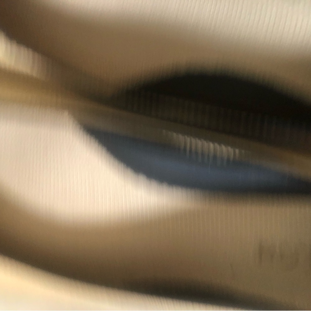 Rothy's Beige Ballet Flats with Black Trim and Bow - Picture 5 of 5